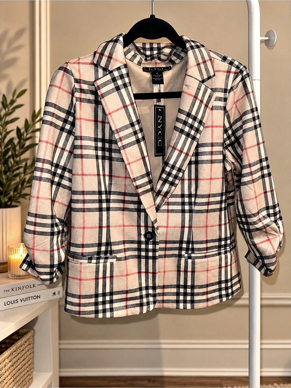 Nova Check Plaid Blazer NWT